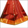 Maroon Pattu Parikini with contrast border-(SSV-36) - Click here to View more details about this Product
